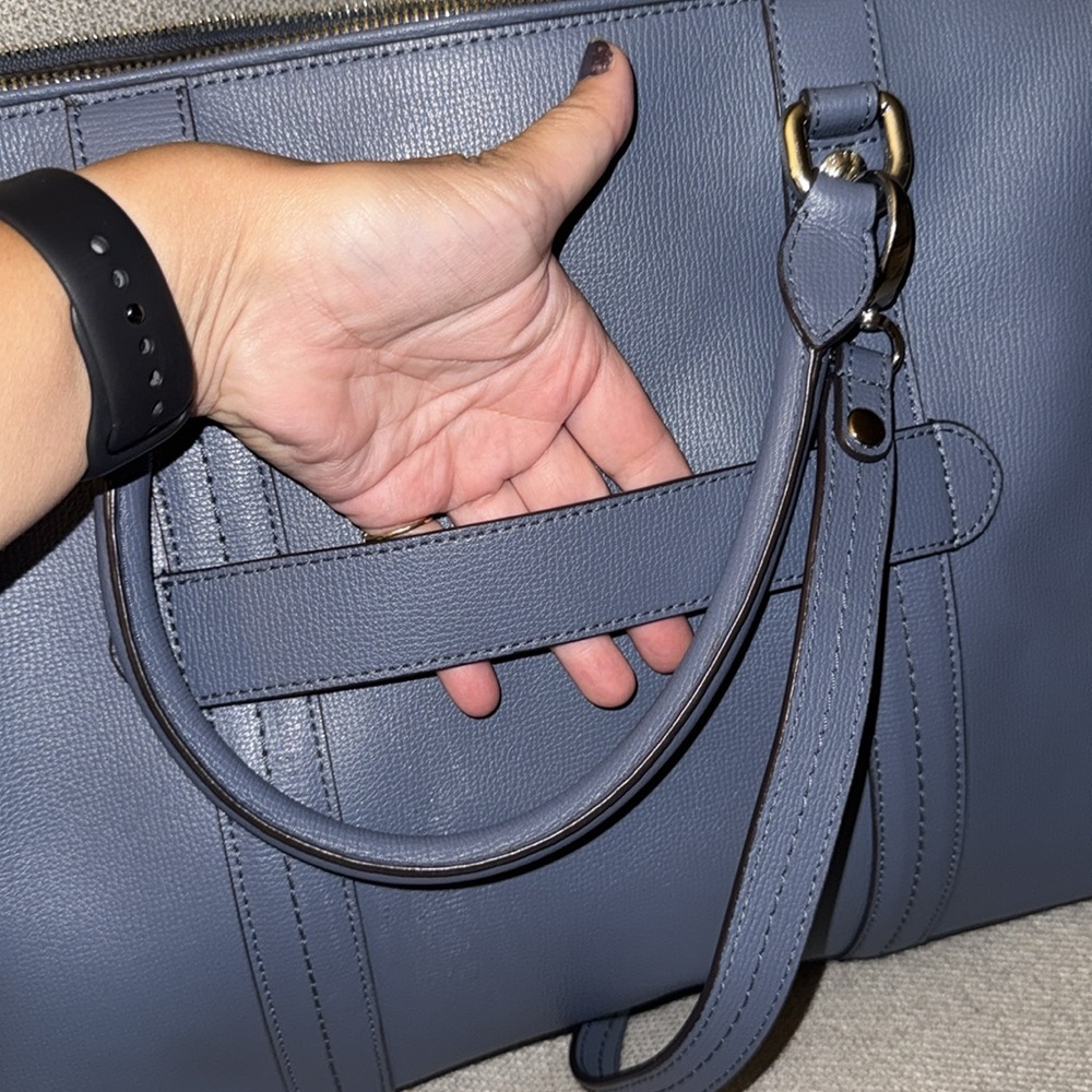 HENRI BENDEL WEST 57TH BRIEFCASE
LAPTOP BAG W STRAP BLUE - Picture 16 of 17